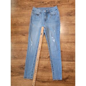 Seven 7 Jeans Women's Size 8 Tummyless Mid Rise Skinny Distressed